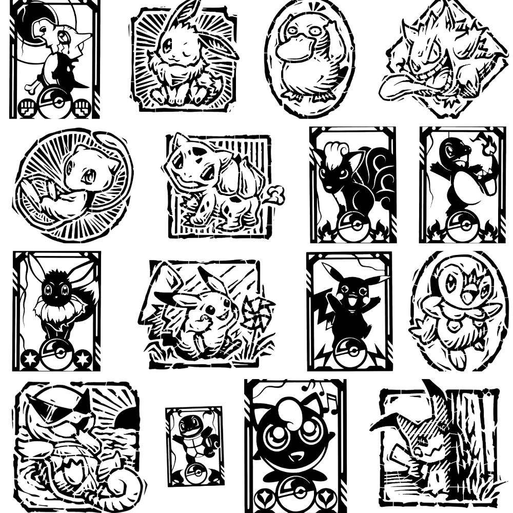 Pokemon stencil designs